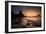 A Long Exposure of Morro Do Pico on Fernando De Noronha at Sunset-Alex Saberi-Framed Photographic Print