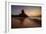 A Long Exposure of Morro Do Pico on Fernando De Noronha at Sunset-Alex Saberi-Framed Photographic Print