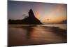 A Long Exposure of Morro Do Pico on Fernando De Noronha at Sunset-Alex Saberi-Mounted Photographic Print