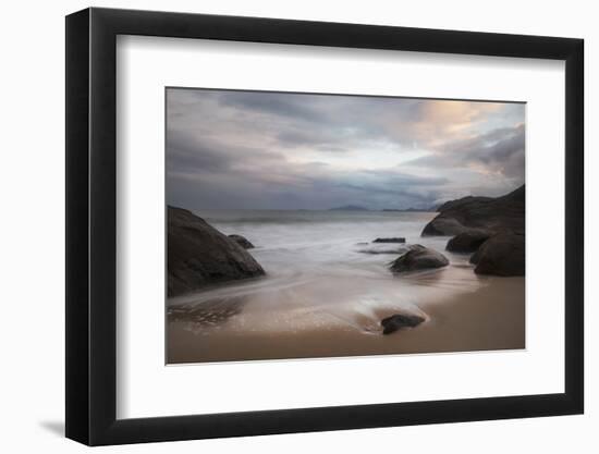 A Long Exposure of Praia Prumirim at Sunset in Ubatuba, Brazil-Alex Saberi-Framed Photographic Print