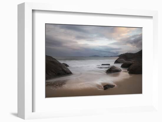 A Long Exposure of Praia Prumirim at Sunset in Ubatuba, Brazil-Alex Saberi-Framed Photographic Print