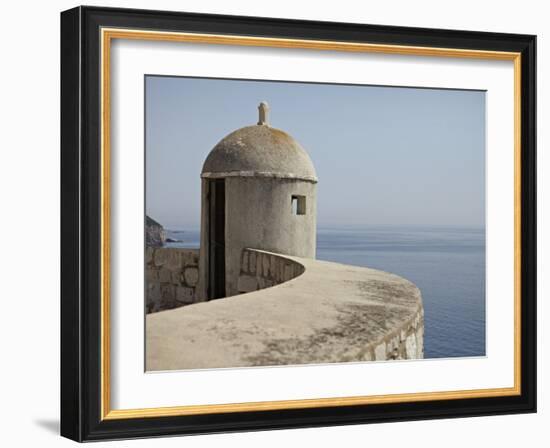 A Lookout Post Fortification with a View of the Adriatic Sea, on the City Wall, Dubrovnik, Croatia-Matthew Frost-Framed Photographic Print