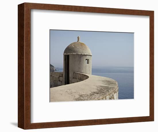 A Lookout Post Fortification with a View of the Adriatic Sea, on the City Wall, Dubrovnik, Croatia-Matthew Frost-Framed Photographic Print