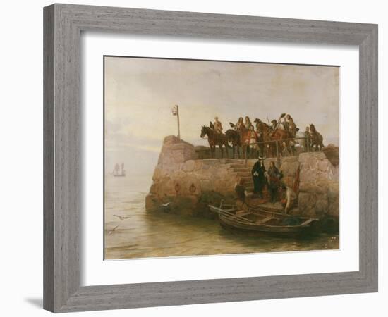 A Lost Cause, Flight of King James II after the Battle of the Boyne, 1888-Andrew Carrick Gow-Framed Giclee Print