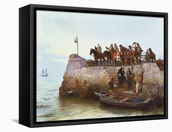 A Lost Cause: Flight of King James II after the Battle of the Boyne-Andrew Carrick Gow-Framed Premier Image Canvas