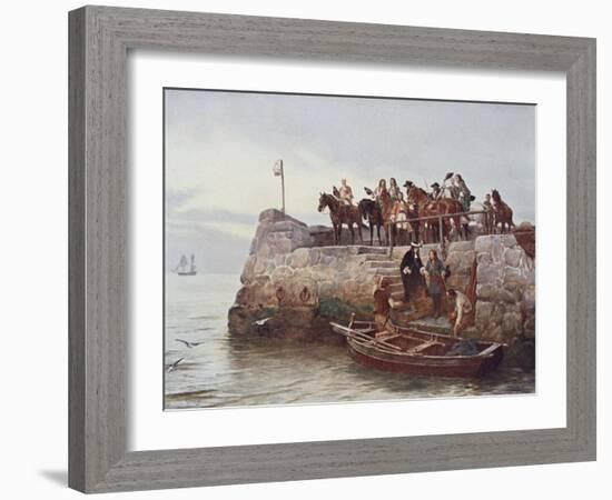 A Lost Cause! the Flight of James II (1633-1701) after the Battle of Boyne in 1690, Illustration…-Andrew Carrick Gow-Framed Giclee Print