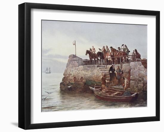 A Lost Cause! the Flight of James II (1633-1701) after the Battle of Boyne in 1690, Illustration…-Andrew Carrick Gow-Framed Giclee Print