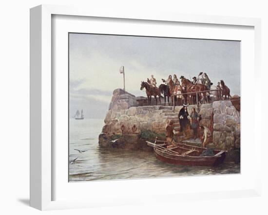 A Lost Cause! the Flight of James II (1633-1701) after the Battle of Boyne in 1690, Illustration…-Andrew Carrick Gow-Framed Giclee Print