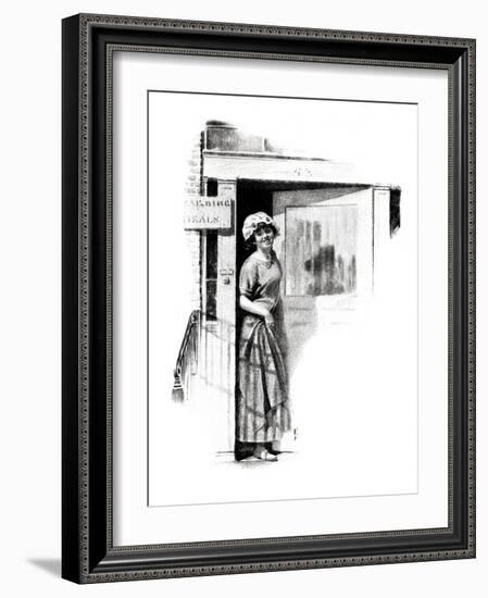 "A Love Story" page 9-Norman Rockwell-Framed Giclee Print