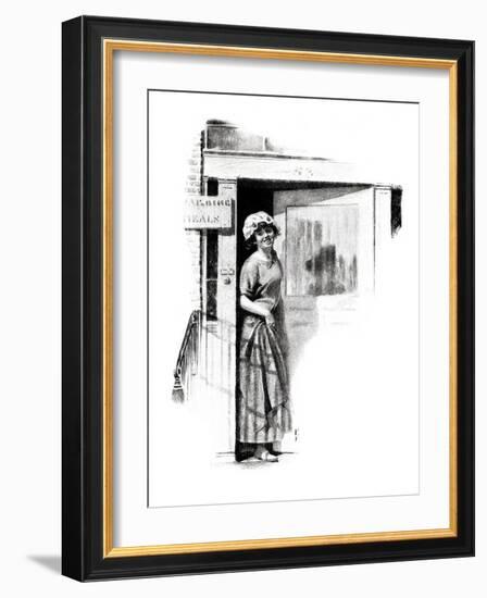 "A Love Story" page 9-Norman Rockwell-Framed Giclee Print