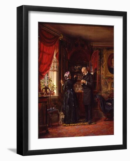 A Lover of Old China, 1880-Edward Lamson Henry-Framed Giclee Print