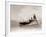 A Lowestoft Herring Boat Ploughing Through a Moderate Swell in the North Sea, 1935-null-Framed Photographic Print