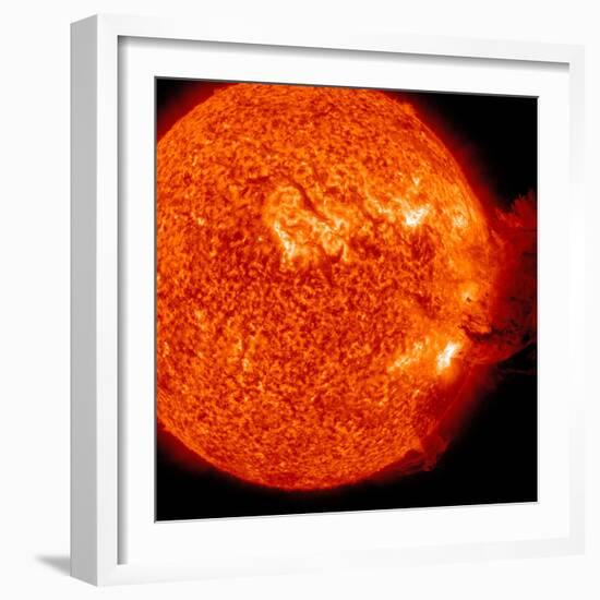 A M-2 Solar Flare with Coronal Mass Ejection-Stocktrek Images-Framed Photographic Print