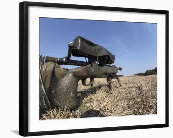 A M40A3 7.62mm Sniper Rifle Sits Ready for Use on the Shooting Range-Stocktrek Images-Framed Photographic Print