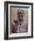 A Maasai Girl from the Kisongo Clan Wearing an Attractive Beaded Headband and Necklace-Nigel Pavitt-Framed Photographic Print