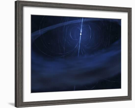 A Magnetar, a Very Small, Compact Neutron Star That Periodically Emits Light-Stocktrek Images-Framed Photographic Print