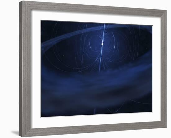 A Magnetar, a Very Small, Compact Neutron Star That Periodically Emits Light-Stocktrek Images-Framed Photographic Print
