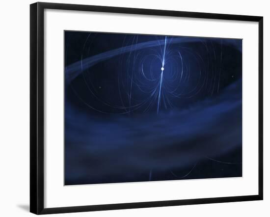 A Magnetar, a Very Small, Compact Neutron Star That Periodically Emits Light-Stocktrek Images-Framed Photographic Print