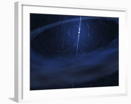 A Magnetar, a Very Small, Compact Neutron Star That Periodically Emits Light-Stocktrek Images-Framed Photographic Print