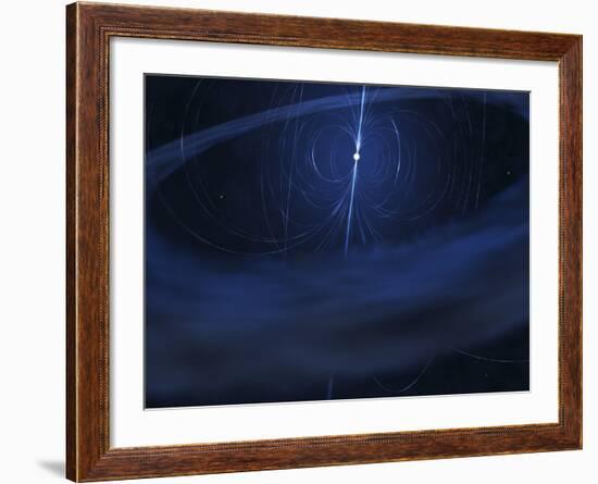 A Magnetar, a Very Small, Compact Neutron Star That Periodically Emits Light-Stocktrek Images-Framed Photographic Print