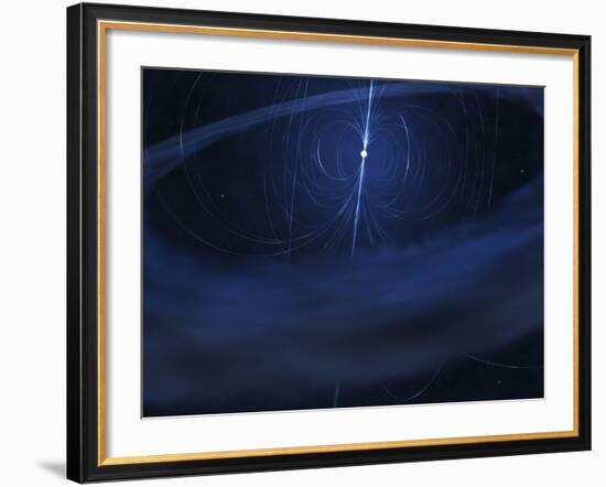 A Magnetar, a Very Small, Compact Neutron Star That Periodically Emits Light-Stocktrek Images-Framed Photographic Print