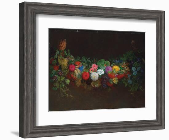 A Magnificent Garland of Fruit and Flowers, 1840-Johan Laurents Jensen-Framed Giclee Print