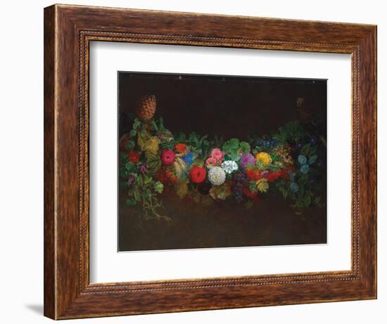 A Magnificent Garland of Fruit and Flowers, 1840-Johan Laurents Jensen-Framed Giclee Print