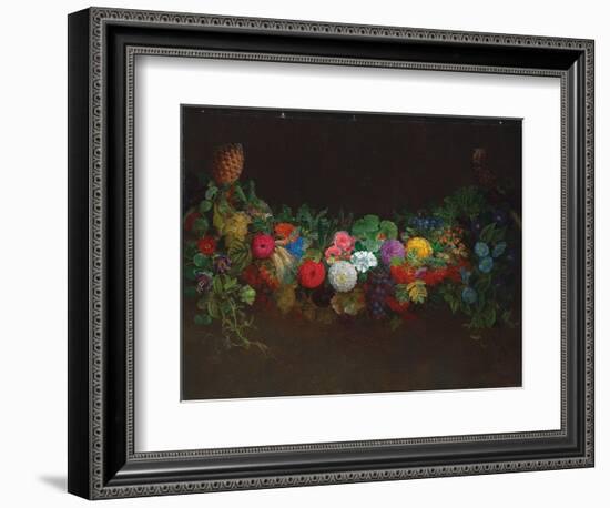 A Magnificent Garland of Fruit and Flowers, 1840-Johan Laurents Jensen-Framed Giclee Print