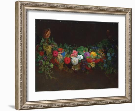 A Magnificent Garland of Fruit and Flowers, 1840-Johan Laurents Jensen-Framed Giclee Print