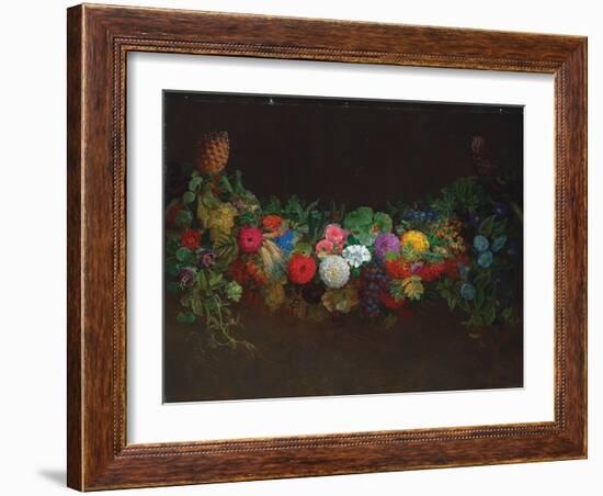 A Magnificent Garland of Fruit and Flowers, 1840-Johan Laurents Jensen-Framed Giclee Print