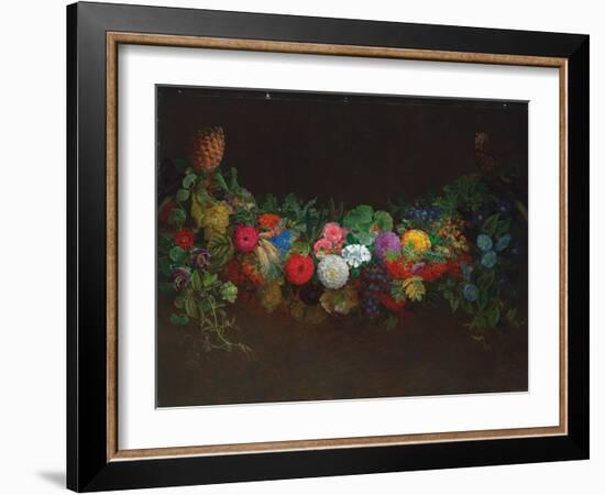 A Magnificent Garland of Fruit and Flowers, 1840-Johan Laurents Jensen-Framed Giclee Print