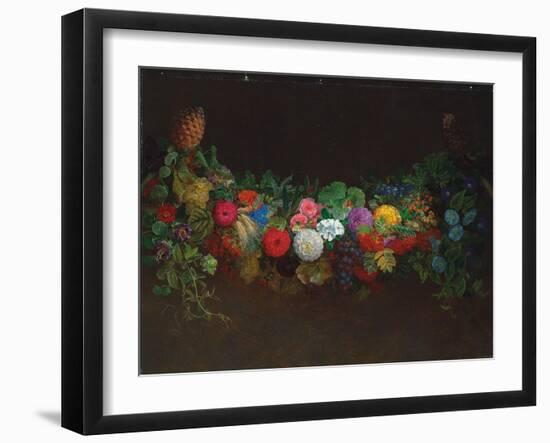 A Magnificent Garland of Fruit and Flowers, 1840-Johan Laurents Jensen-Framed Giclee Print