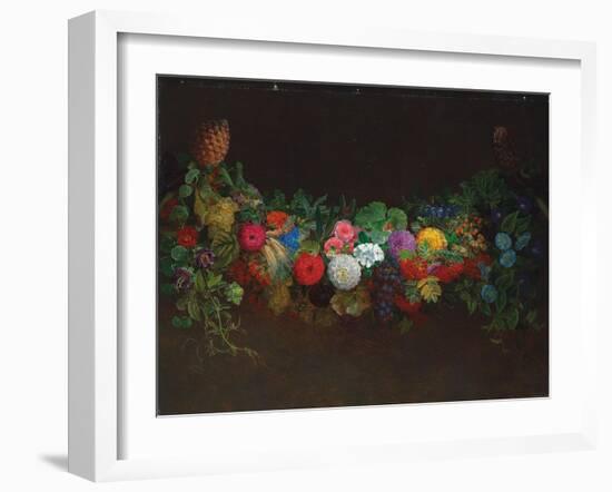 A Magnificent Garland of Fruit and Flowers, 1840-Johan Laurents Jensen-Framed Giclee Print