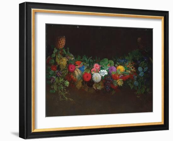 A Magnificent Garland of Fruit and Flowers, 1840-Johan Laurents Jensen-Framed Giclee Print