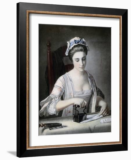 A Maid Ironing, 18th Century-George Morland-Framed Giclee Print