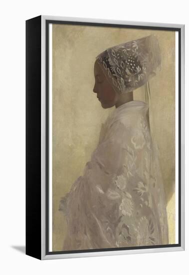 A Maiden in Contemplation, Gaston La Tour, 1893-Vintage Lavoie-Framed Premier Image Canvas