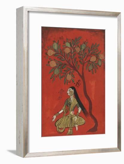 A Maiden Seated Beneath a Pomergranate Tree-null-Framed Giclee Print