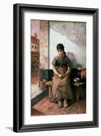 A Maidservant's Breakfast, 1880S-Constantin Emile Meunier-Framed Giclee Print