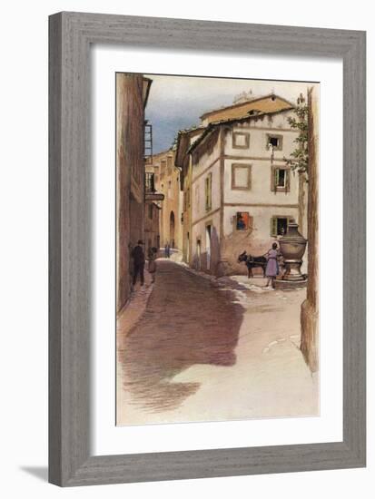 'A Majorcan Street Scene', 20th century (1931)-Cecil Aldin-Framed Giclee Print