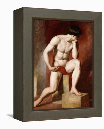 A Male Nude-William Etty-Framed Premier Image Canvas