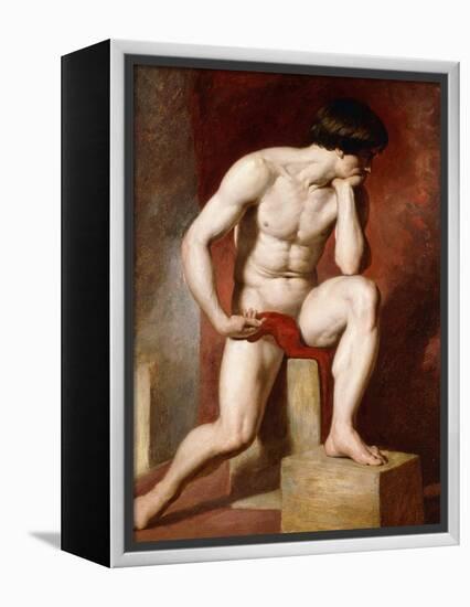 A Male Nude-William Etty-Framed Premier Image Canvas