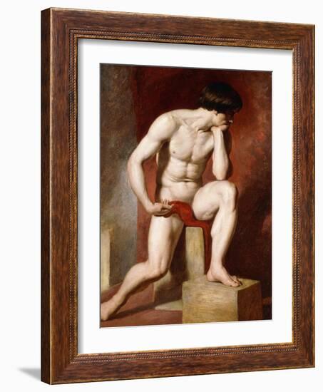 A Male Nude-William Etty-Framed Giclee Print