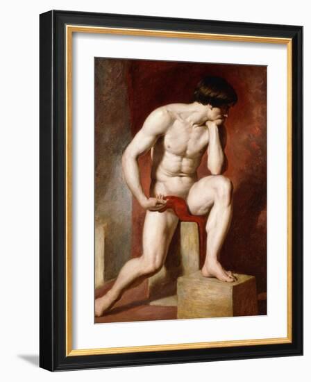 A Male Nude-William Etty-Framed Giclee Print