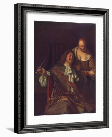 A Man and a Woman, 1907-Frans Van Mieris-Framed Giclee Print