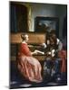 A Man and a Woman Seated by a Virginal, C1649-1667-Gabriel Metsu-Mounted Giclee Print