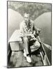 A Man and His Dachshund Go Rowing-null-Mounted Photo