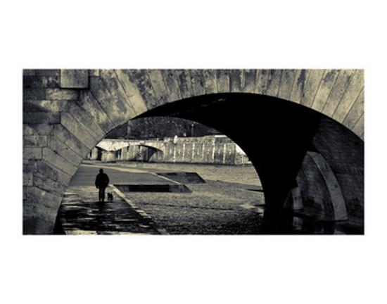 A Man And His Dog Art Print Sabri Irmak Art Com