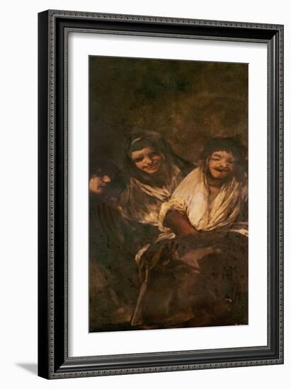 A Man and Two Women Laughing-Francisco de Goya-Framed Giclee Print