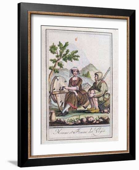 A Man and Woman from the Vosges, from the 'Encyclopedie Des Voyages', 1796-Jacques Grasset de Saint-Sauveur-Framed Giclee Print