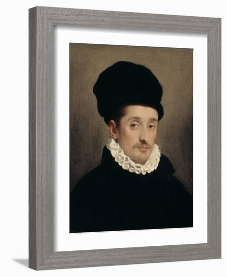 A Man, between 1520 and 1578 (Oil on Canvas)-Giovanni Battista Moroni-Framed Giclee Print